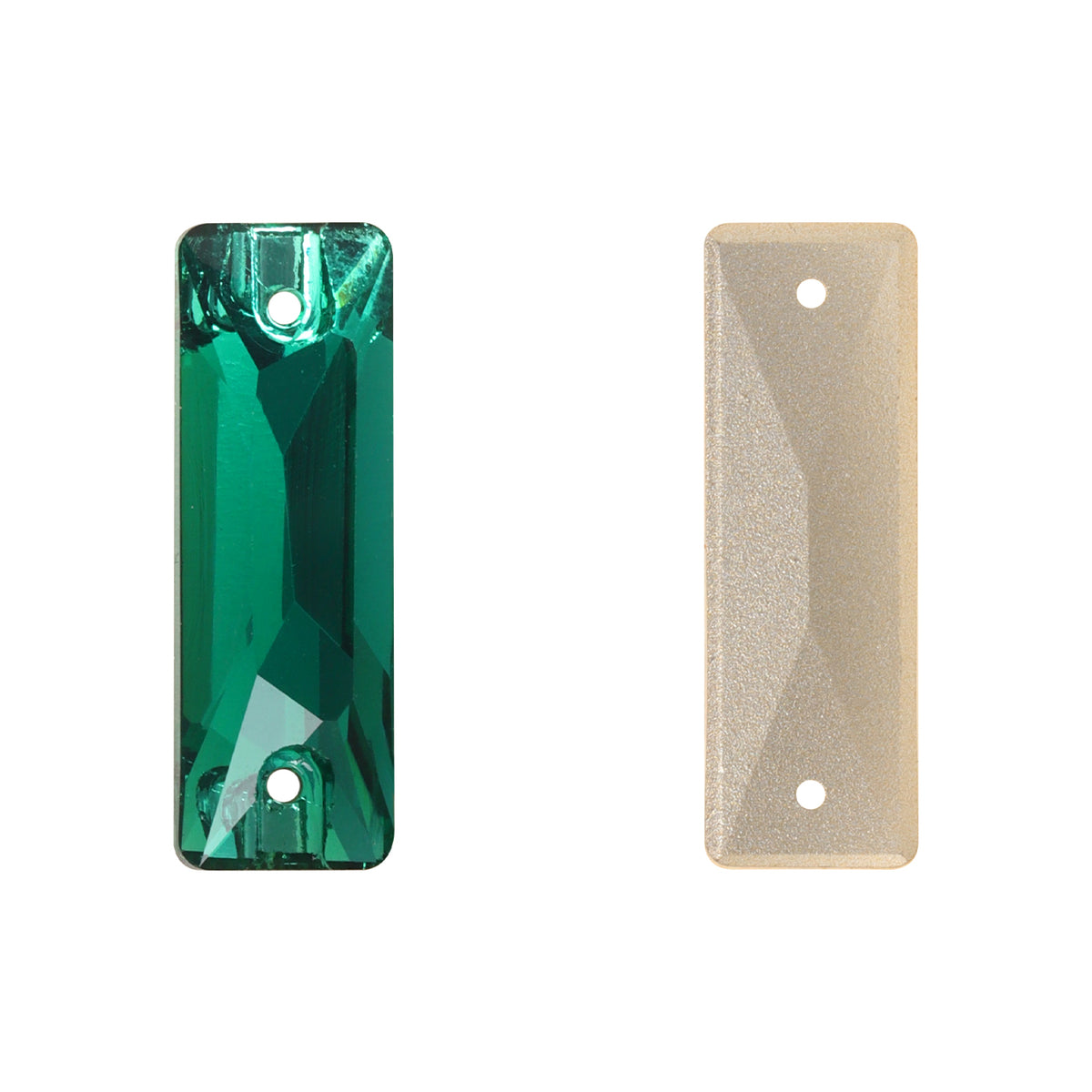 Emerald Cosmic Baguette Shape High Quality Glass Sew-on Rhinestones WholesaleRhinestone Fő kép