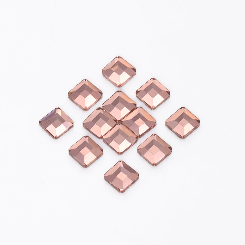 Square Shape Champagne Flat Back Fancy Rhinestones WholesaleRhinestone