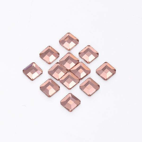 Square Shape Champagne Flat Back Fancy Rhinestones WholesaleRhinestone