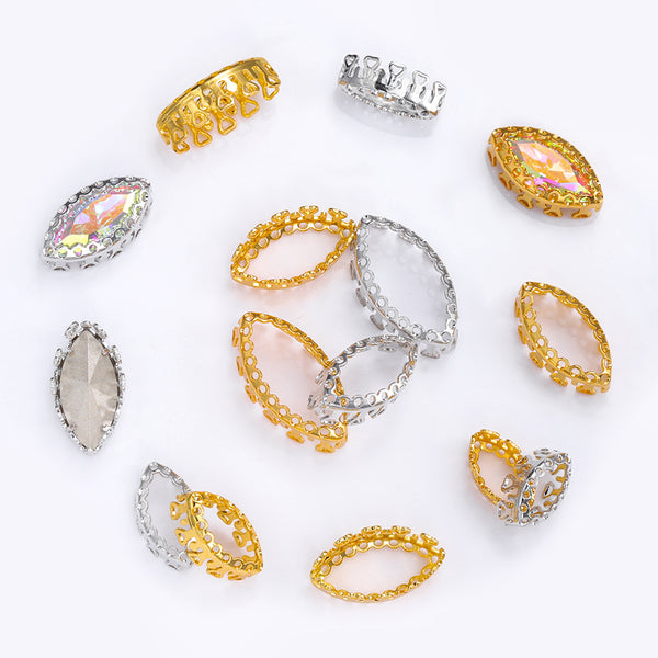 Navette Shape High-Quality Sew-on Nest Hollow Claw For Rhinestone Claw settings WholesaleRhinestone