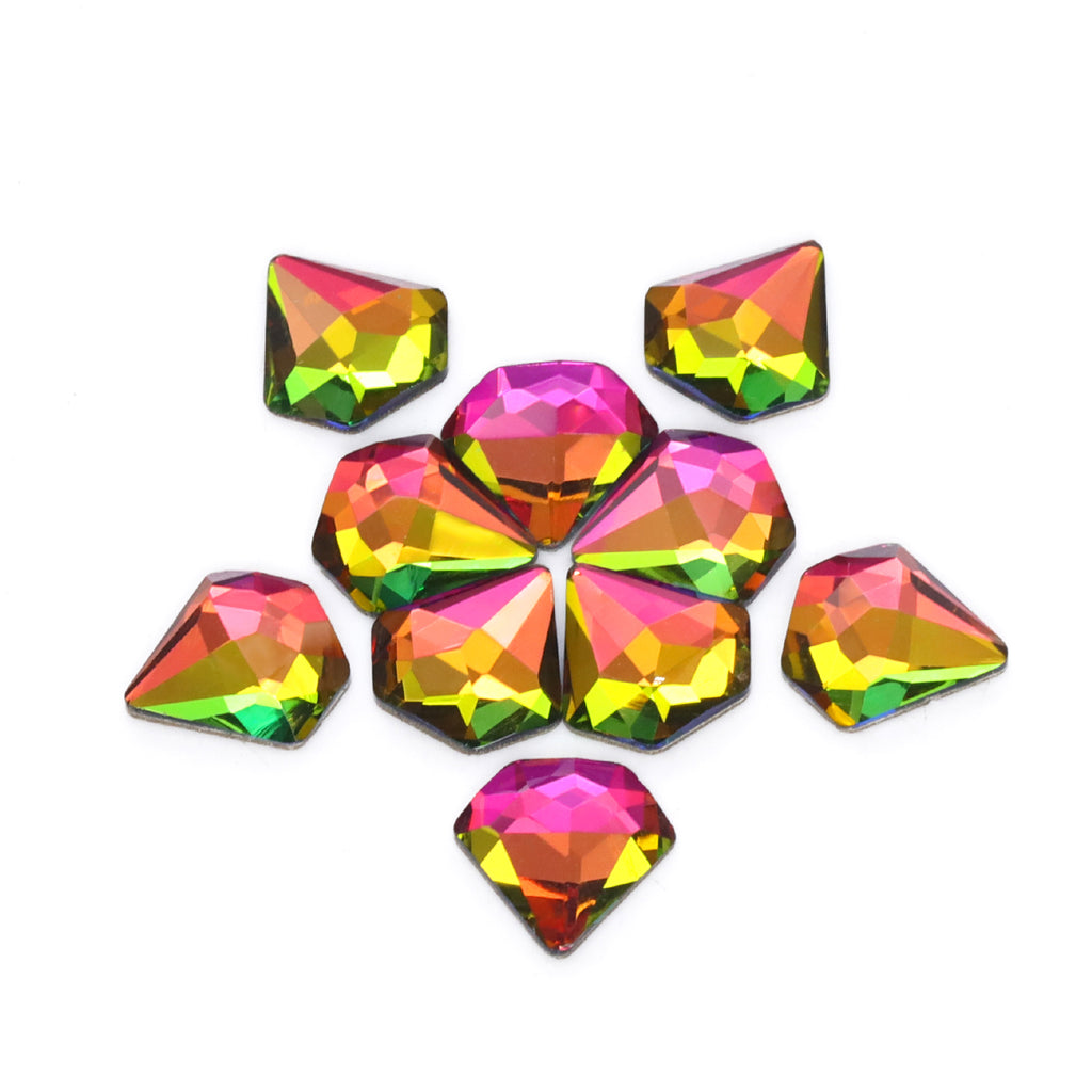 Diamond Shape Rainbow Flat Back Fancy Rhinestones WholesaleRhinestone