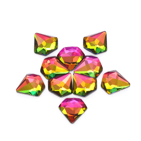 Diamond Shape Rainbow Flat Back Fancy Rhinestones WholesaleRhinestone