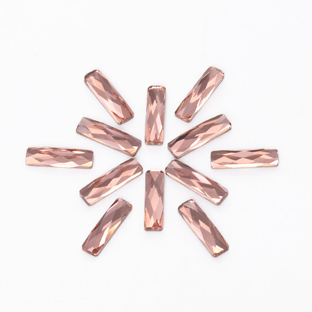 Rectangle Shape Champagne Flat Back Fancy Rhinestones WholesaleRhinestone