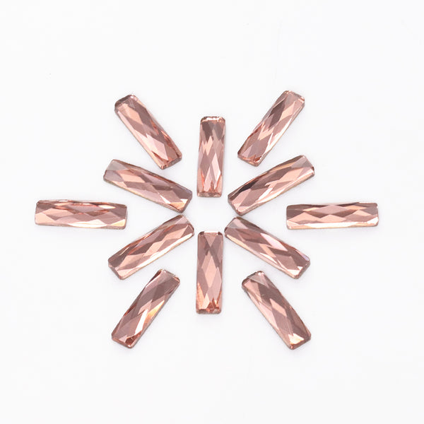 Rectangle Shape Champagne Flat Back Fancy Rhinestones WholesaleRhinestone