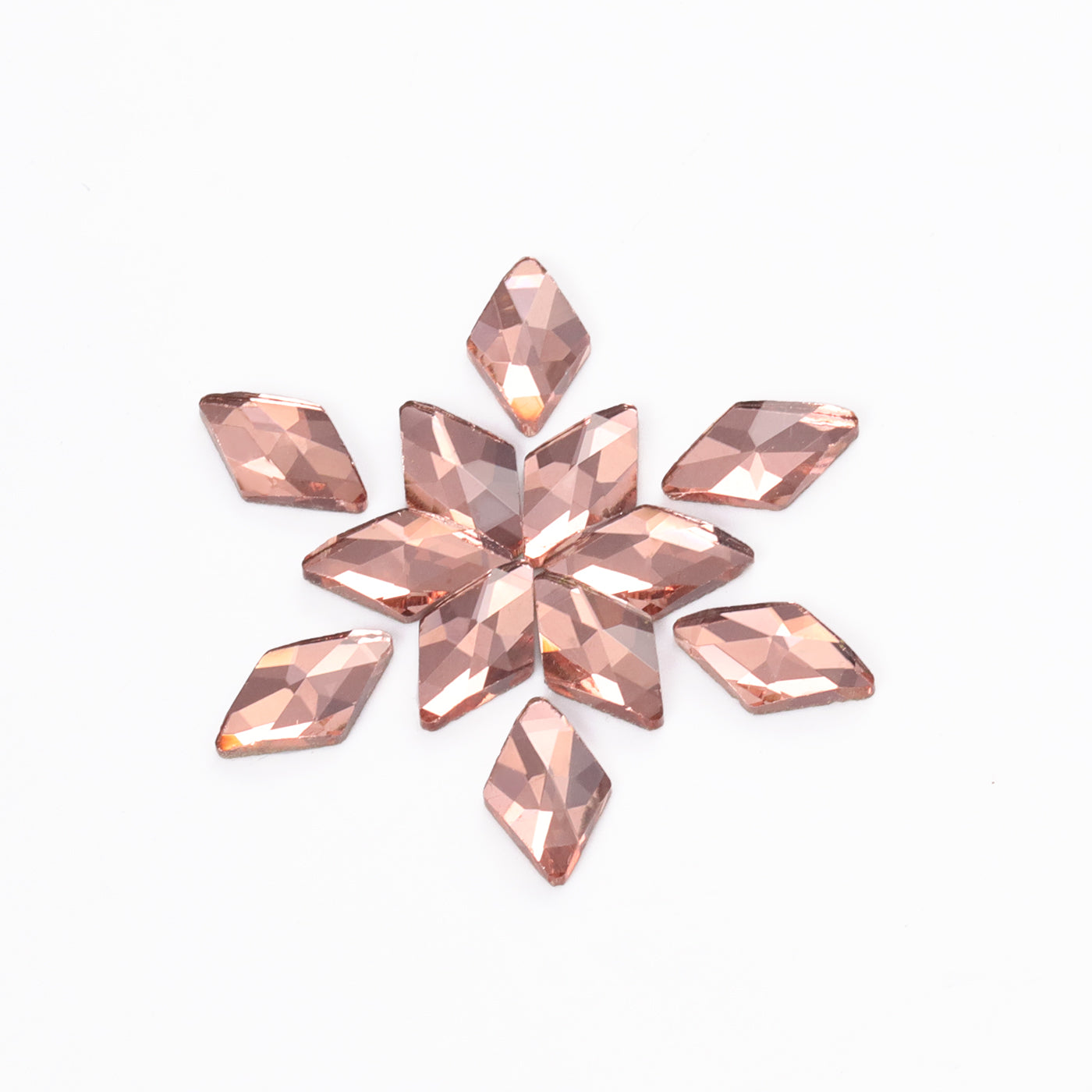 Rhombus Shape Champagne Flat Back Fancy Rhinestones WholesaleRhinestone