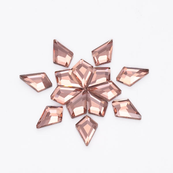 Arrow Shape Champagne Flat Back Fancy Rhinestones WholesaleRhinestone