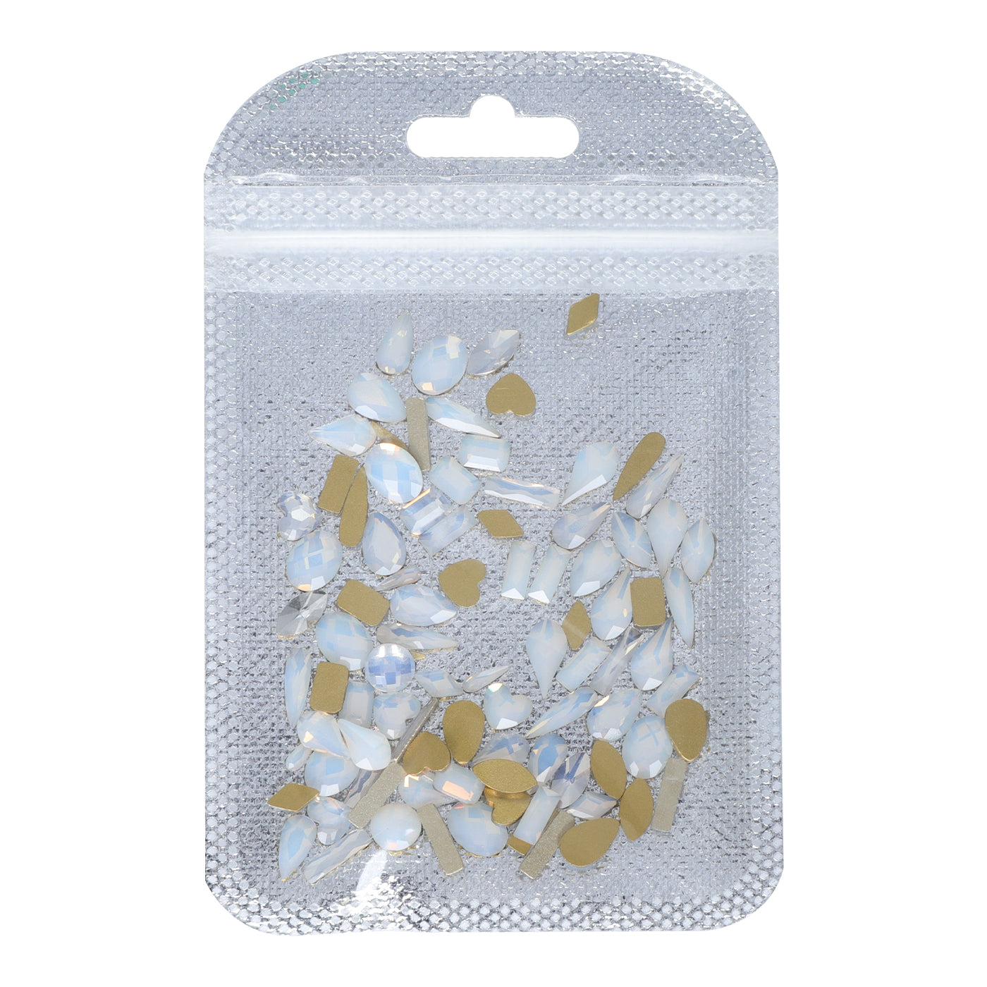 Mixed Shapes White Opal Flat Back Fancy Rhinestones For Nail Art WholesaleRhinestone