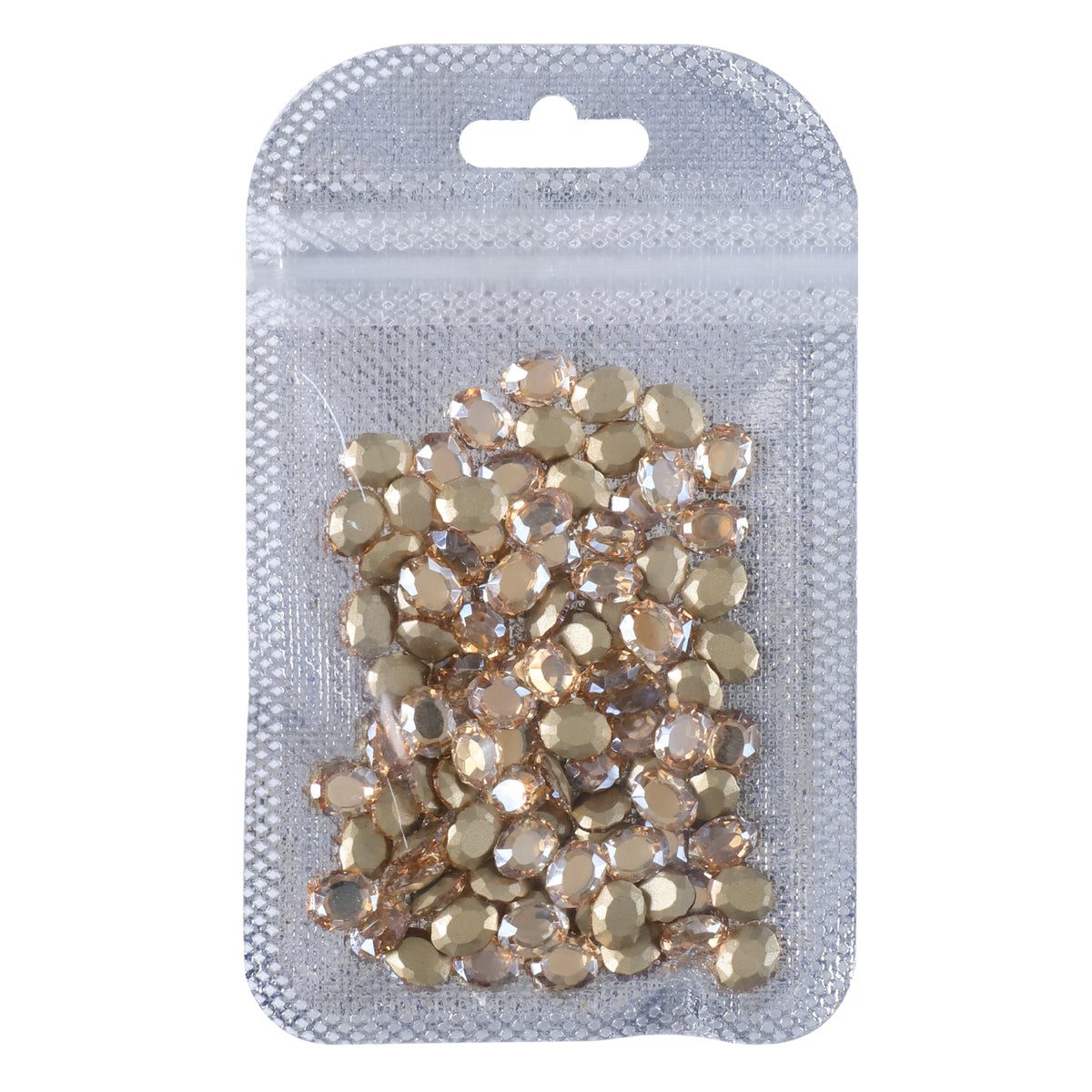 Champagne Magic Mirror Shape Pointed Back Fancy Rhinestones For Nail Art