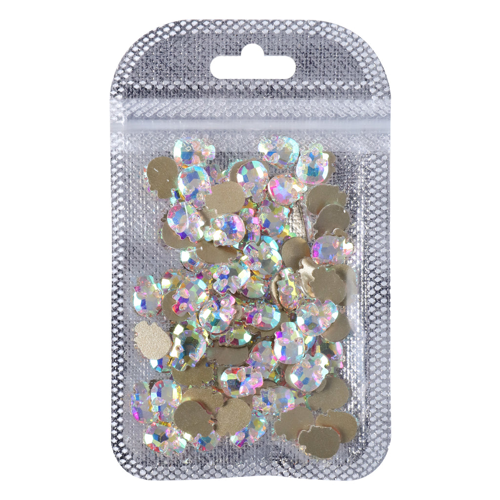 Skull Shape Crystal AB Flat Back Fancy Rhinestones