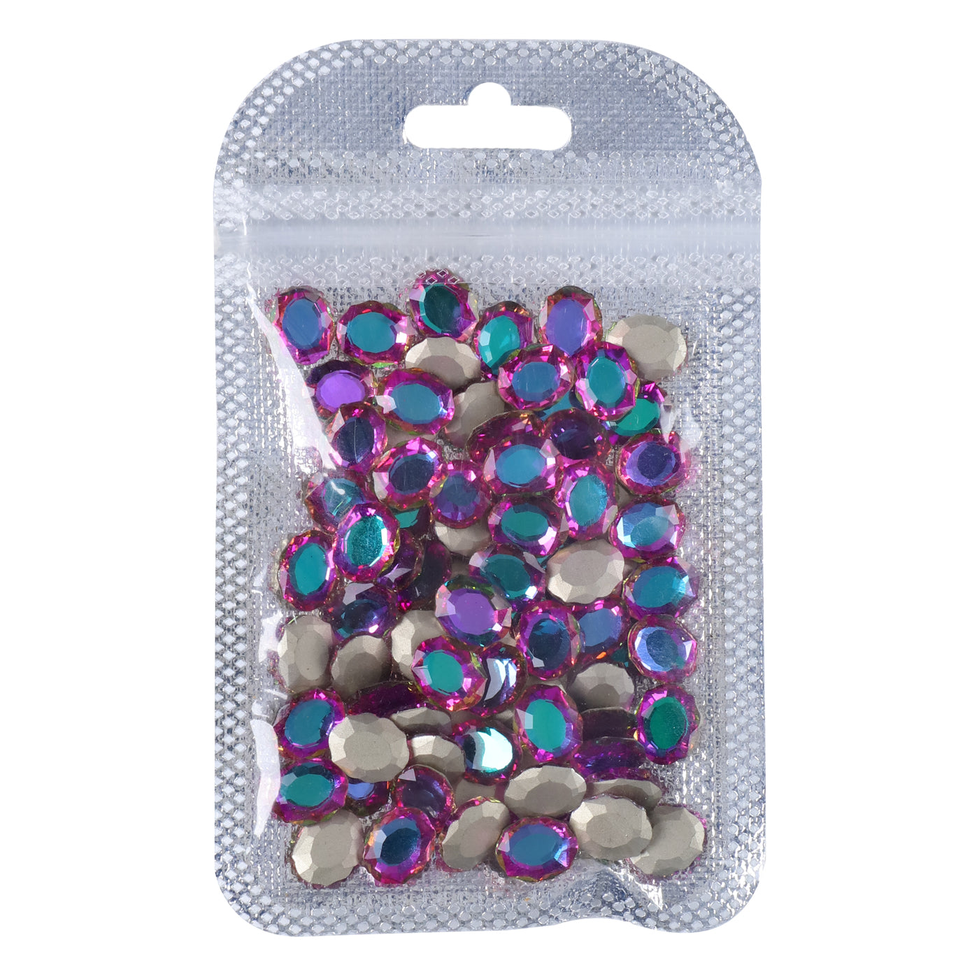 Green Volcano Magic Mirror Shape Pointed Back Fancy Rhinestones For Nail Art Secondary image