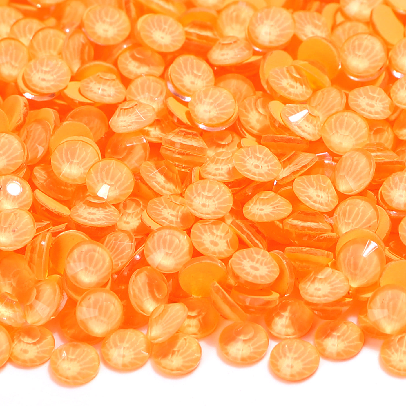 Neon Coral Orange Glass FlatBack Neon Rhinestones WholesaleRhinestone