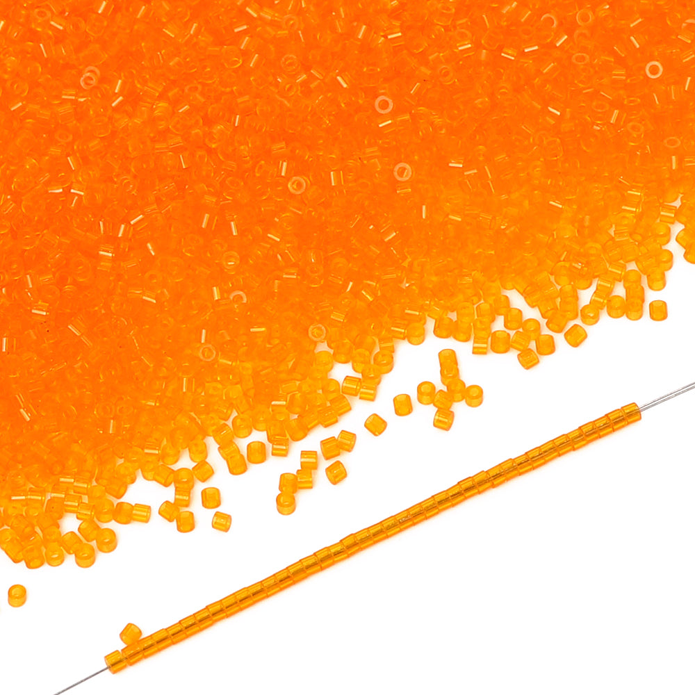 Transparent Light Orange Yellow Color Hight Quality Glass Cylinder Seed Beads 1.6 MM Size BS1019 WholesaleRhinestone