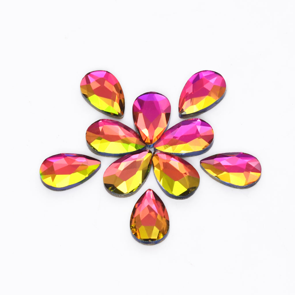 Raindrop Shape Rainbow Flat Back Fancy Rhinestones WholesaleRhinestone