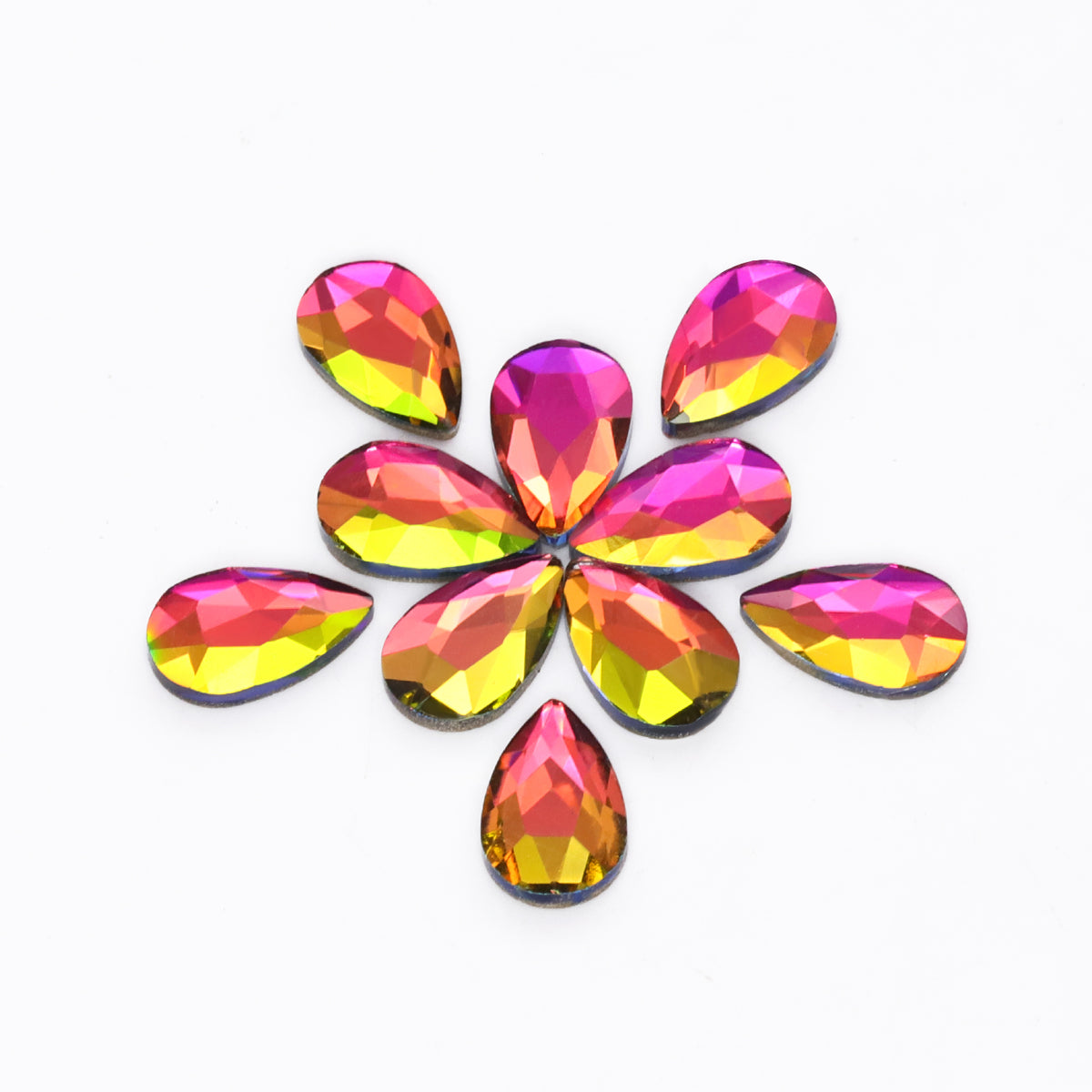 Raindrop Shape Rainbow Flat Back Fancy Rhinestones WholesaleRhinestone