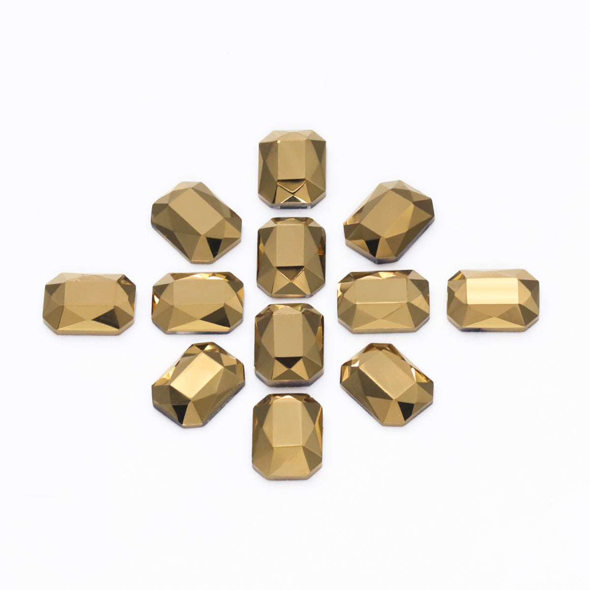 Octagon Shape Aurum Flat Back Fancy Rhinestones WholesaleRhinestone