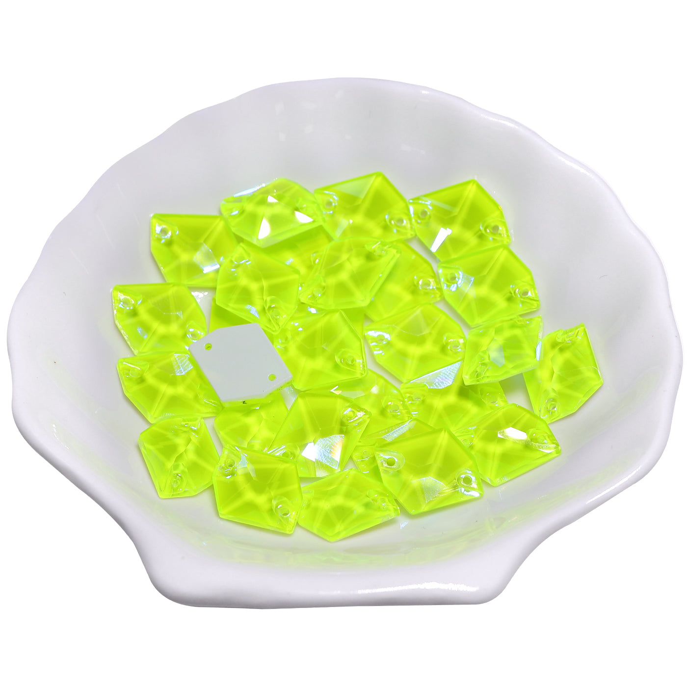 Electric Neon Jonquil Cosmic Shape High Quality Glass Sew-on Rhinestones WholesaleRhinestone