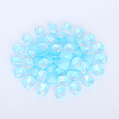 Aquamarine AM Pillow Shape Glass Pointed Back Fancy Rhinestones