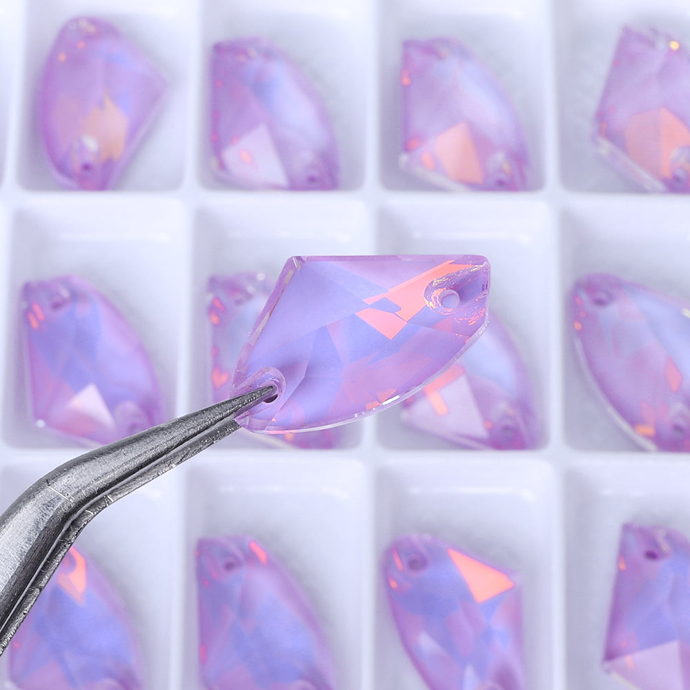 Lavender AM Galactic Shape High Quality Glass Sew-on Rhinestones WholesaleRhinestone