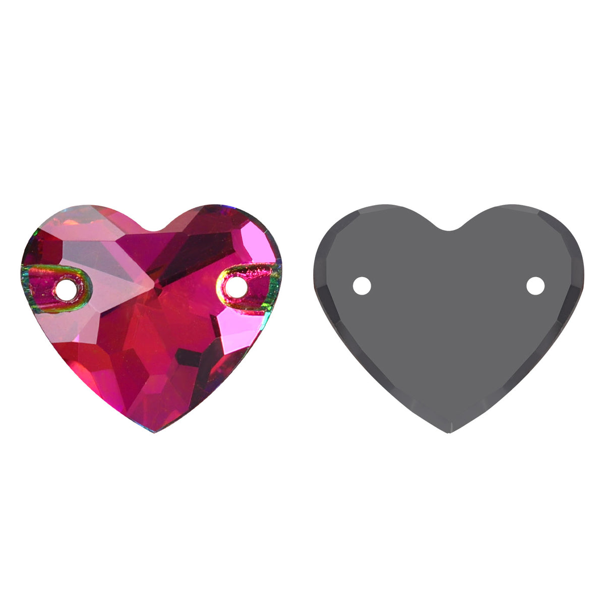 Vitrail Medium Heart Shape High Quality Glass Sew-on Rhinestones WholesaleRhinestone