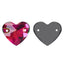 Vitrail Medium Heart Shape High Quality Glass Sew-on Rhinestones WholesaleRhinestone
