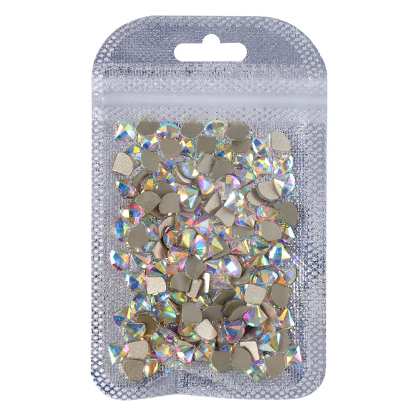 Sector Shape Crystal AB Flat Back Fancy Rhinestones