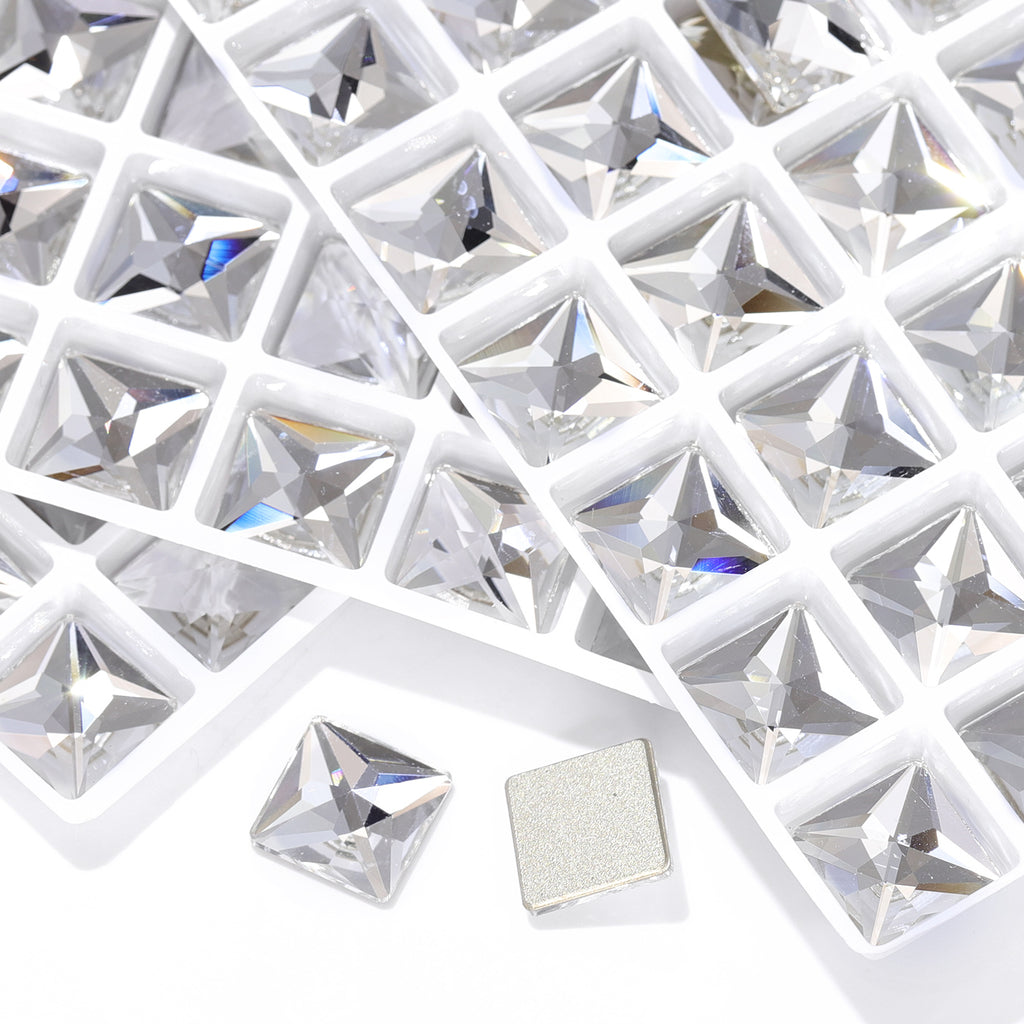 Crystal Square Shape High Quality Glass Beveled Flat Back Rhinestones WholesaleRhinestone