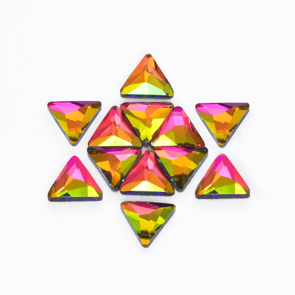 Triangle Shape Rainbow Flat Back Fancy Rhinestones WholesaleRhinestone