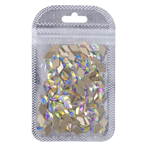 Rhombus Shape Crystal AB Flat Back Fancy Rhinestones