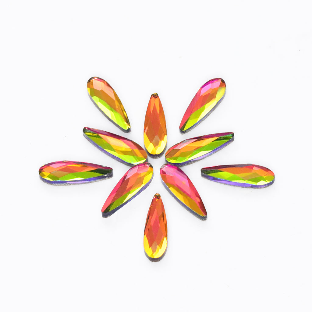 Raindrop Shape Rainbow Flat Back Fancy Rhinestones WholesaleRhinestone