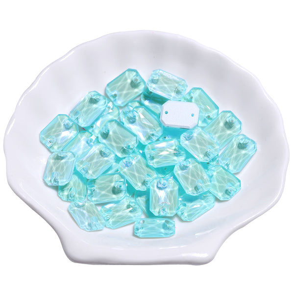 Electric Neon Light Azore Octagon Shape High Quality Glass Sew-on Rhinestones WholesaleRhinestone