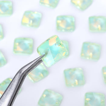 Light Azore AM Rivoli Square Shape High Quality Glass Sew-on Rhinestones WholesaleRhinestone