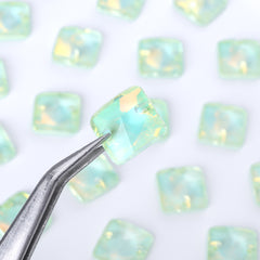 Light Azore AM Rivoli Square Shape High Quality Glass Sew-on Rhinestones