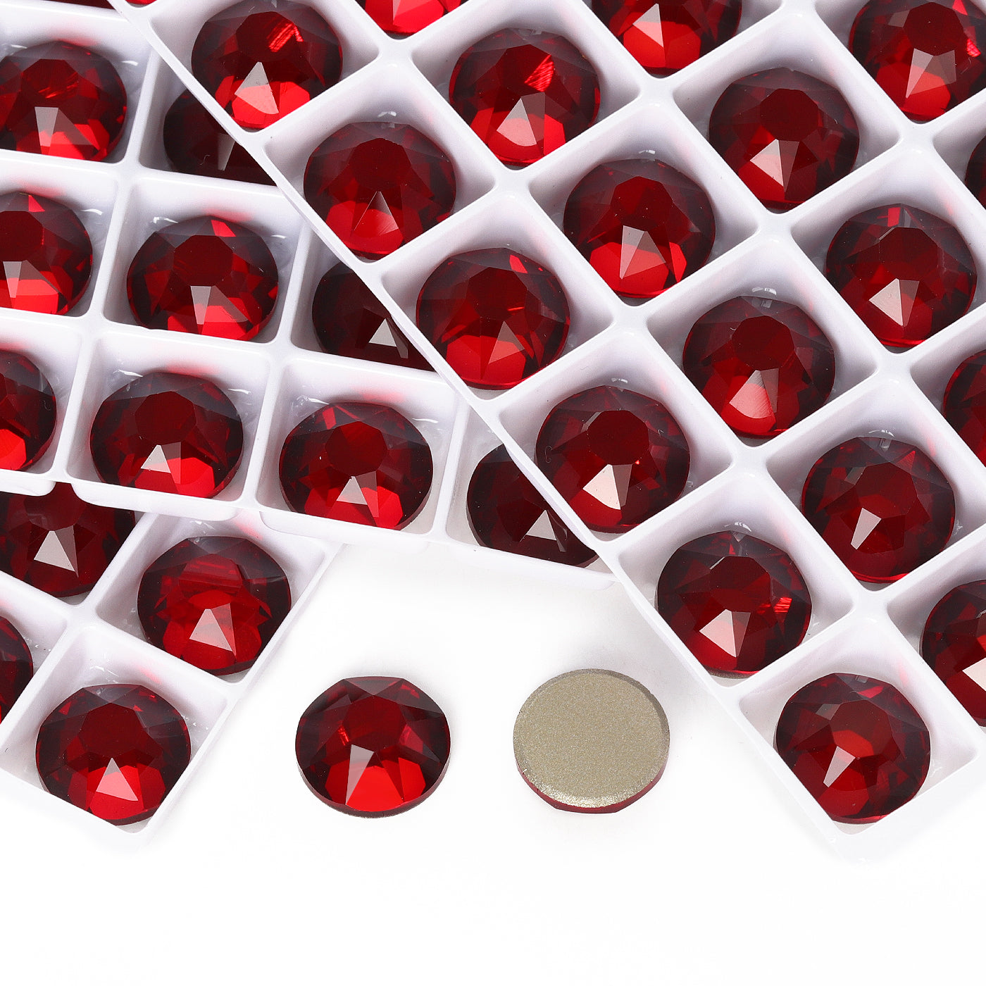 Siam XIRIUS Round Shape High Quality Glass Beveled Flat Back Rhinestones WholesaleRhinestone