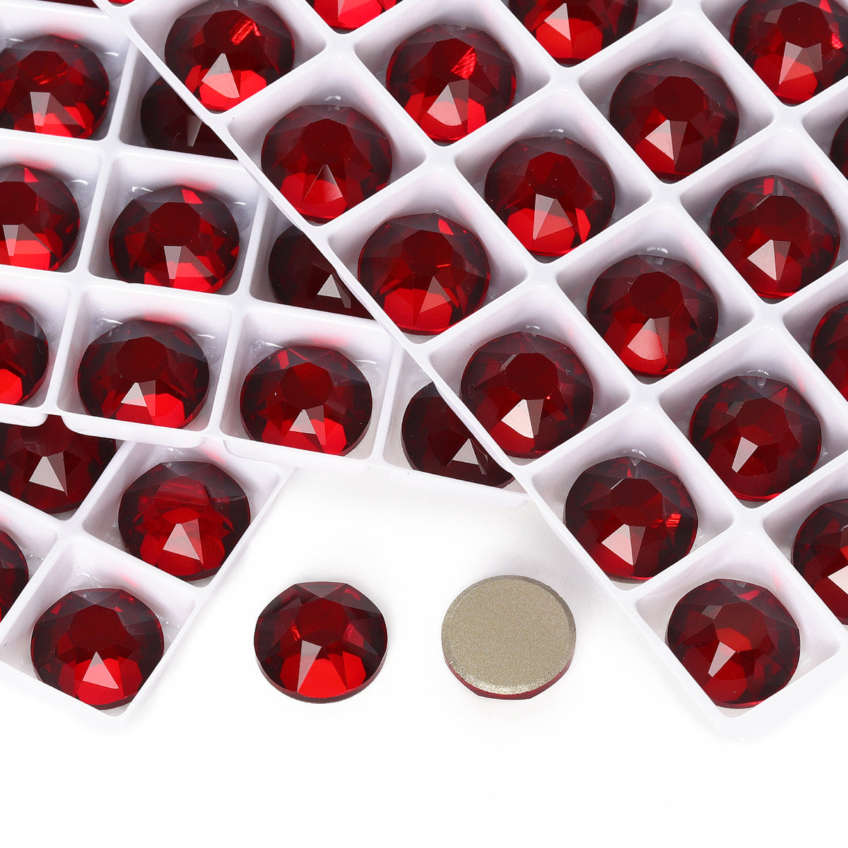 Siam XIRIUS Round Shape High Quality Glass Beveled Flat Back Rhinestones WholesaleRhinestone