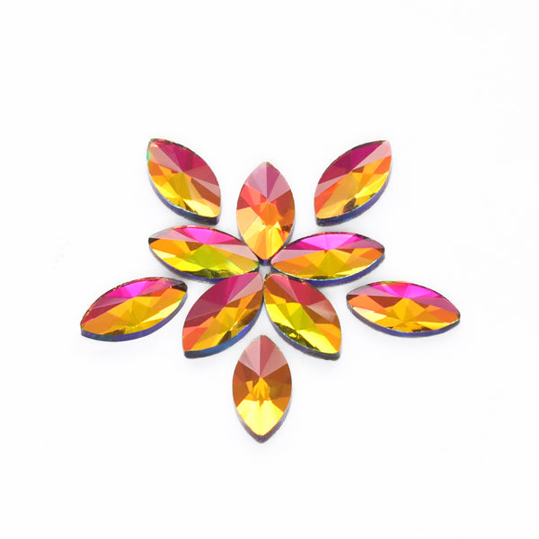 Navette Shape Rainbow Flat Back Fancy Rhinestones WholesaleRhinestone