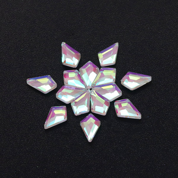 Arrow Shape Mocha White Flat Back Fancy Rhinestones WholesaleRhinestone