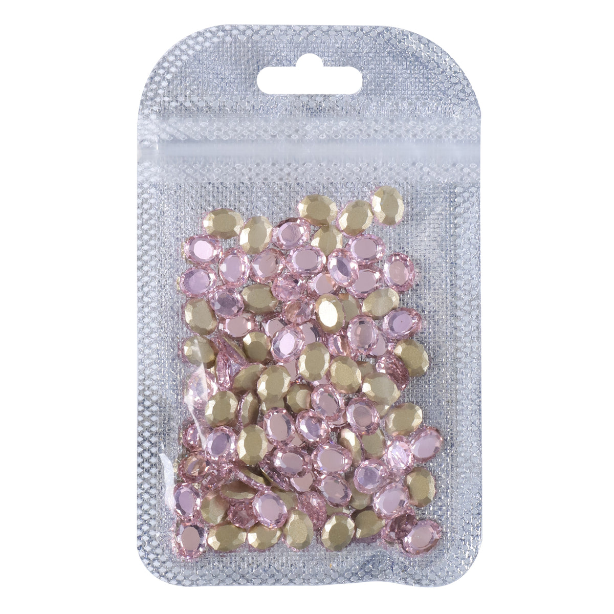 Light Pink Magic Mirror Shape Pointed Back Fancy Rhinestones For Nail Art