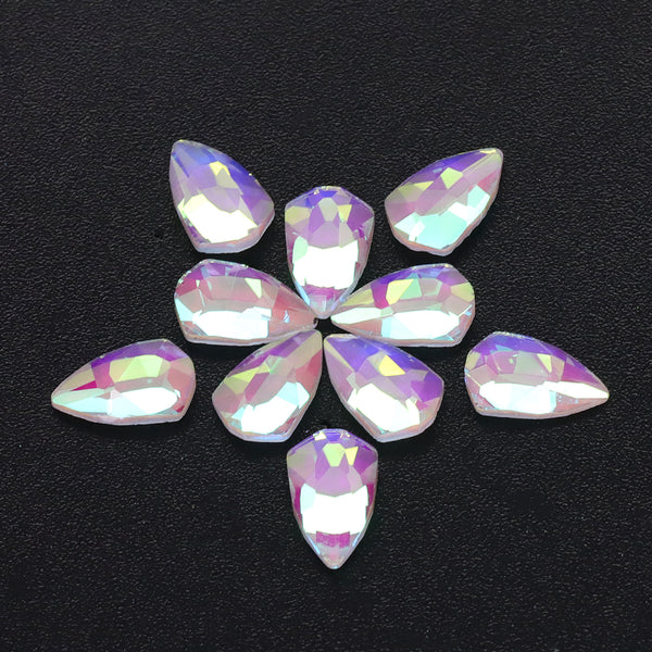 Shield Shape Mocha White Flat Back Fancy Rhinestones WholesaleRhinestone