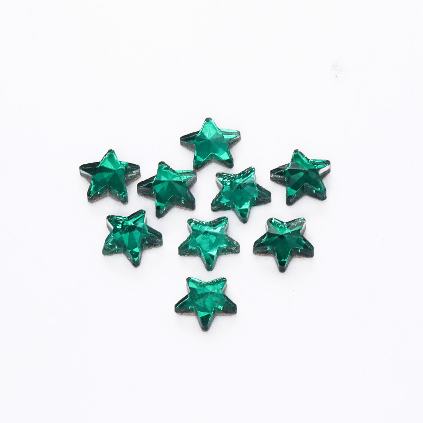 Star Shape Dark Green Flat Back Fancy Rhinestones WholesaleRhinestone