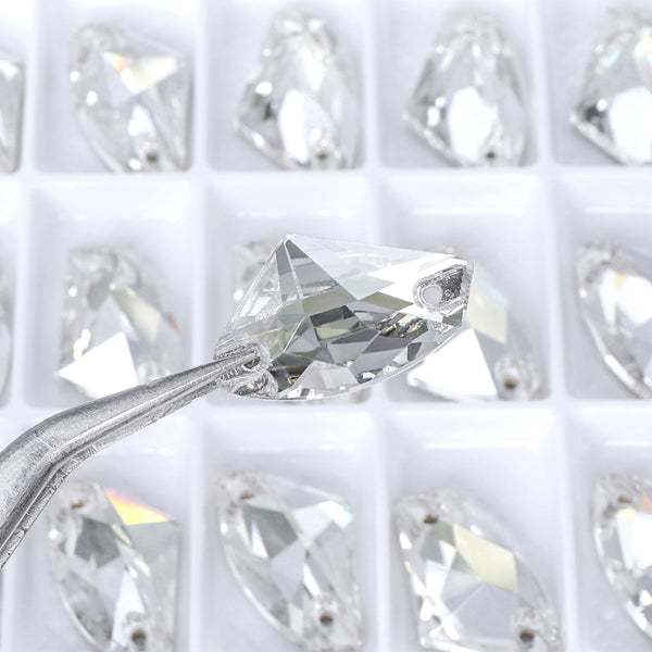 Silver Shade Galactic Shape High Quality Glass Sew-on Rhinestones WholesaleRhinestone