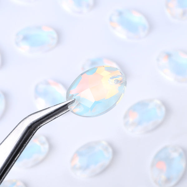 Crystal AM Oval Shape High Quality Glass Sew-on Rhinestones WholesaleRhinestone