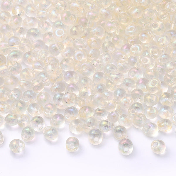 TMAB002 Transparent AB Drop Shape Glass Seed Beads WholesaleRhinestone