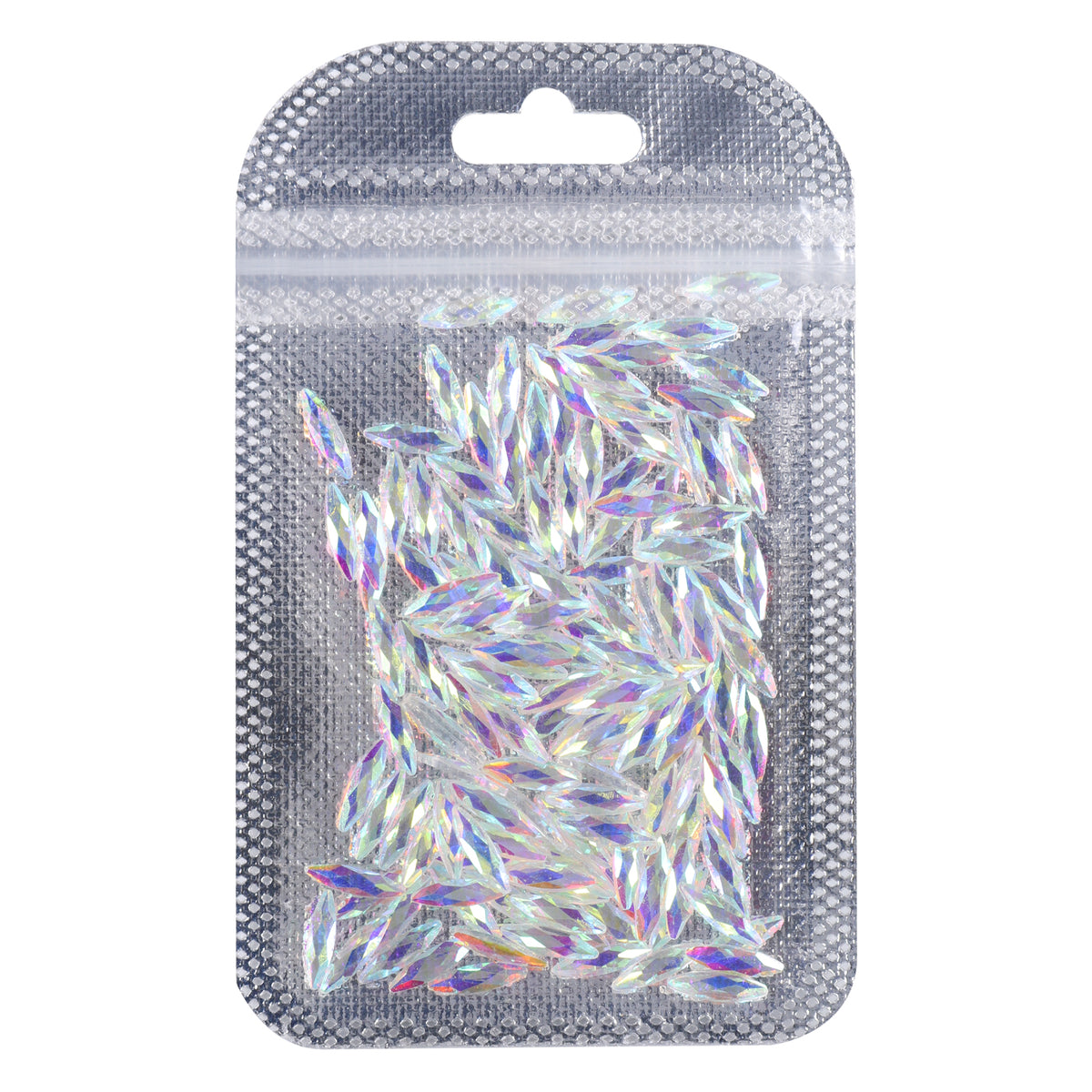 Navette Shape Crystal AB Unfoiled Flat Back Fancy Rhinestones