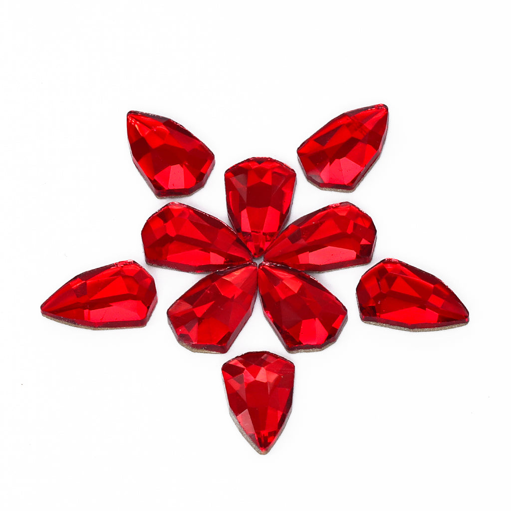 Shield Shape Siam Flat Back Fancy Rhinestones WholesaleRhinestone