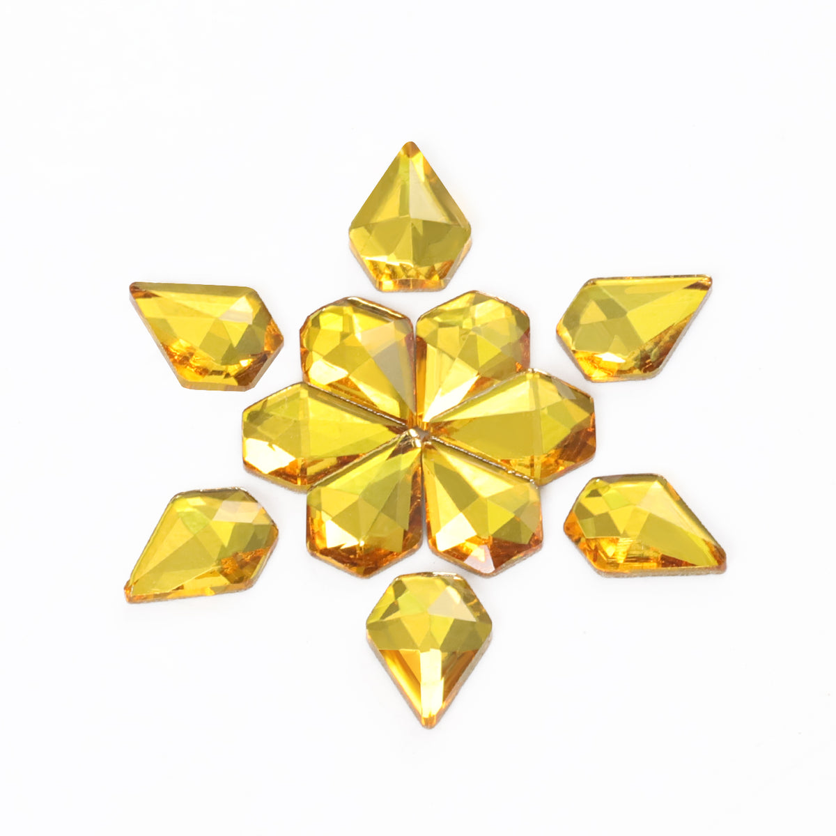 Diamond Shape Citrine Flat Back Fancy Rhinestones WholesaleRhinestone