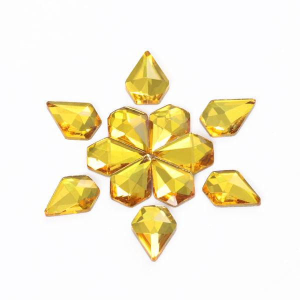 Diamond Shape Citrine Flat Back Fancy Rhinestones WholesaleRhinestone