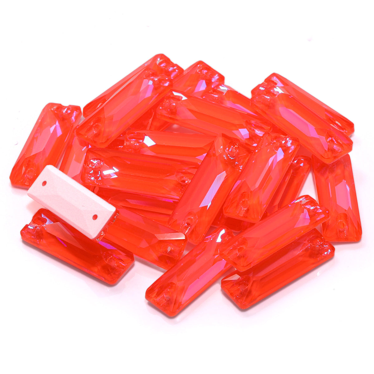 Electric Neon Hyacinth Cosmic Baguette Shape High Quality Glass Sew-on Rhinestones WholesaleRhinestone