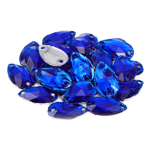 Drop Sapphire Resin Sew-on Rhinestones For Dance Costume WholesaleRhinestone