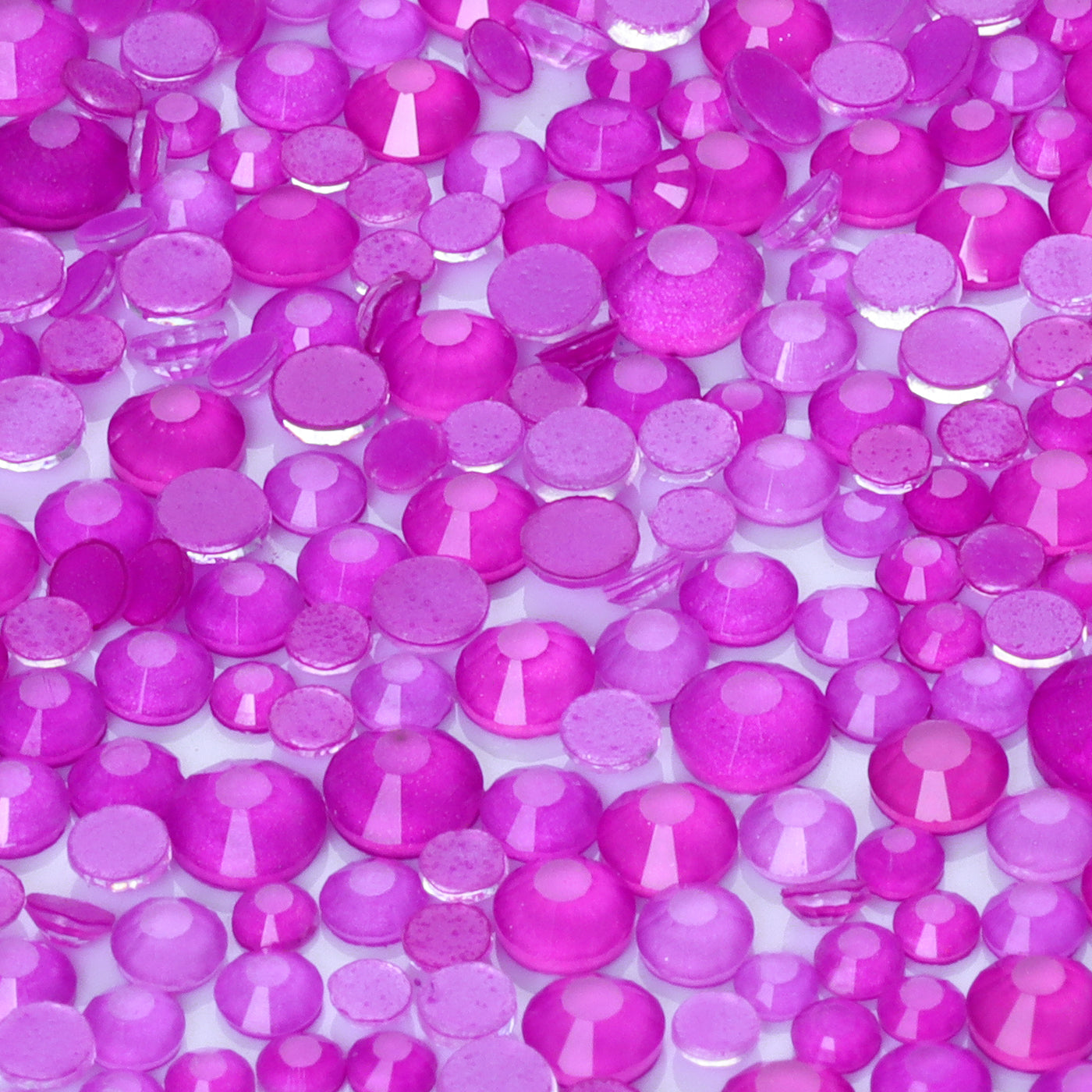 Mixed Sizes Mocha Neon Dk Purple Glass Flat Back Rhinestones For Nail Art WholesaleRhinestone