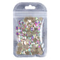 5 feuilles de fleur de prune fleur cristal Ab dos plat et strass de fantaisie